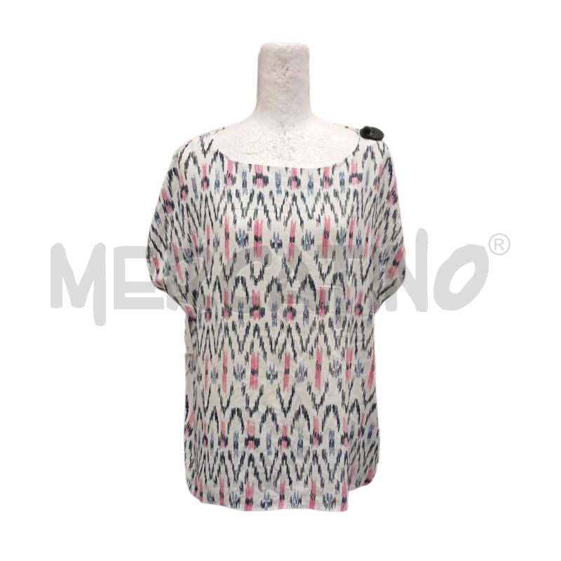 T SHIRT DONNA CONBIPEL BIANCA FANT. FUCSIA BLU | Mercatino dell'Usato Salerno fratte 1