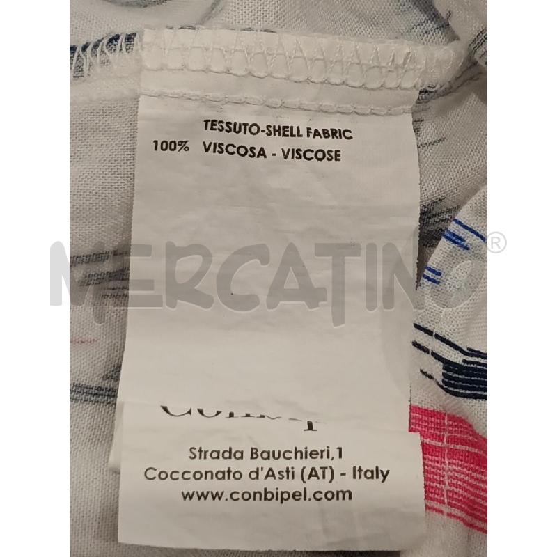 T SHIRT DONNA CONBIPEL BIANCA FANT. FUCSIA BLU | Mercatino dell'Usato Salerno fratte 4