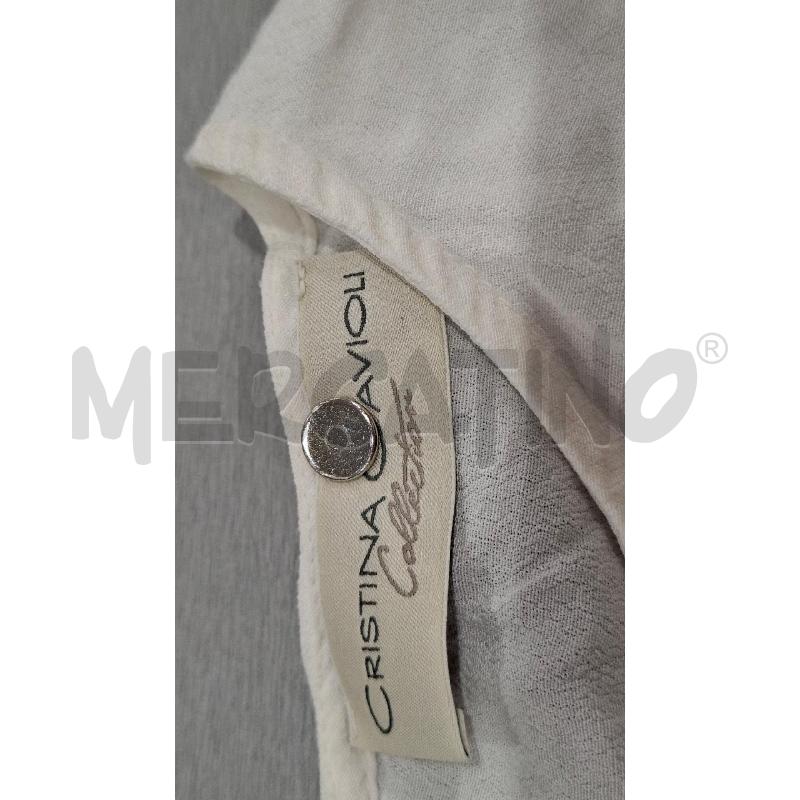 T SHIRT DONNA CRISTINA GAVIOLI BIANCA TG. 40 | Mercatino dell'Usato Salerno fratte 3