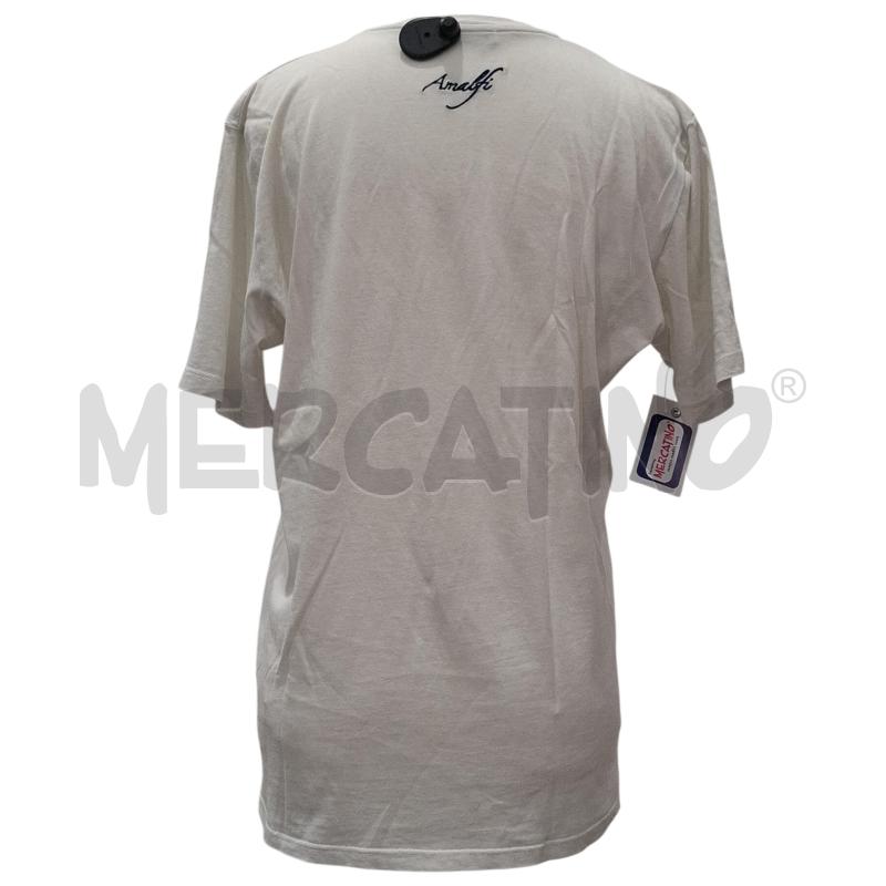 T SHIRT DONNA FEFE BIANCA CON STAMPA VISTA MARE AVANTI IN SETA | Mercatino dell'Usato Salerno fratte 2
