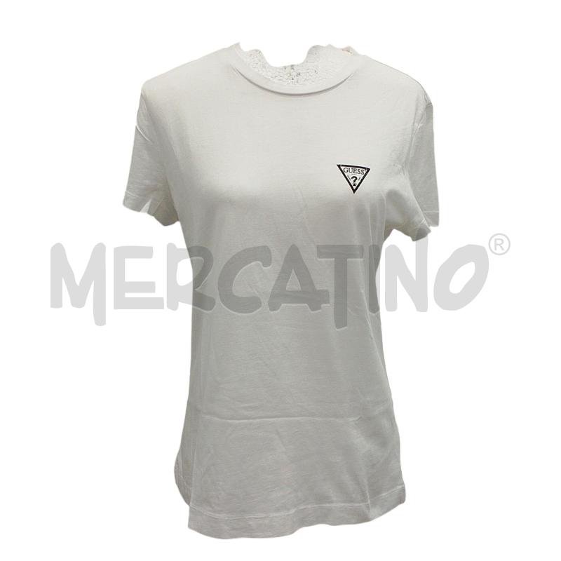 T SHIRT DONNA GUESS ECO BIANCA  | Mercatino dell'Usato Salerno fratte 1