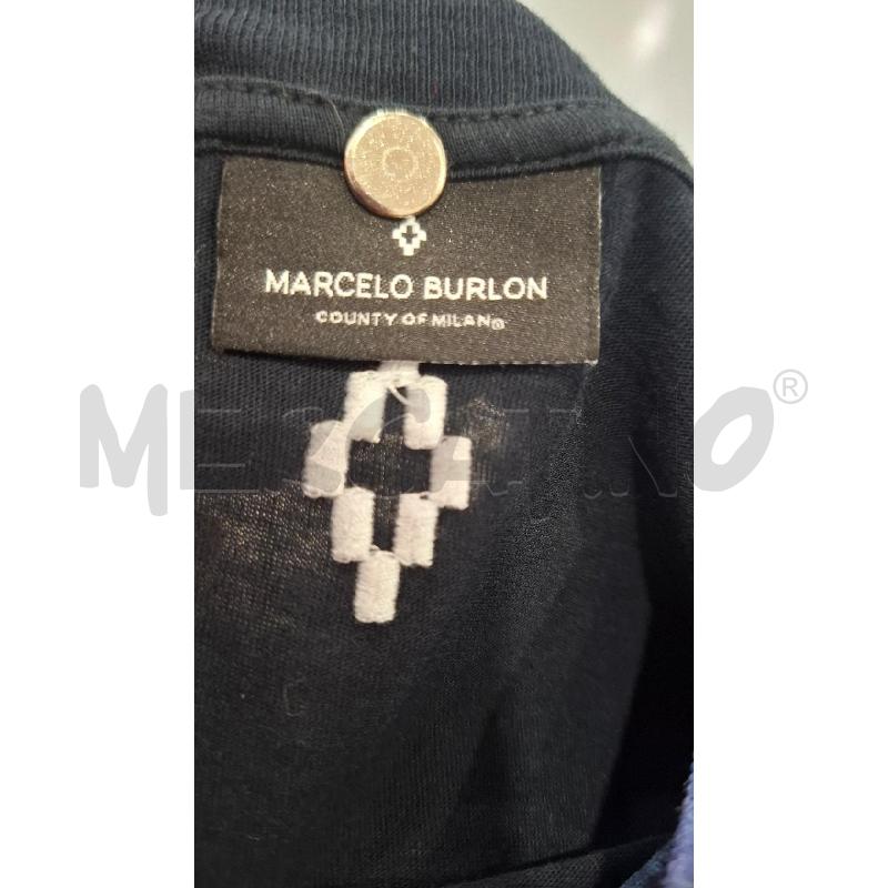 T SHIRT DONNA MARCELO BURLON NERA FIORE DIS | Mercatino dell'Usato Salerno fratte 3