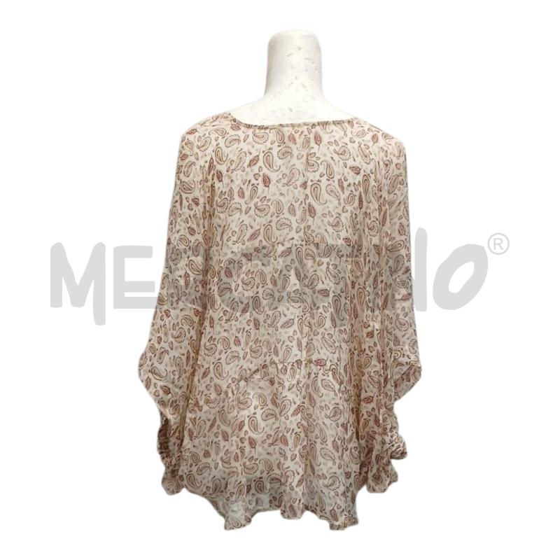T SHIRT DONNA MERCI BEIGE FANT ROSSA MISTO SETA | Mercatino dell'Usato Salerno fratte 2