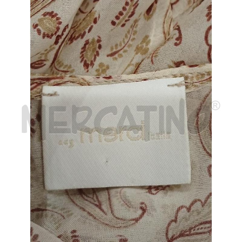 T SHIRT DONNA MERCI BEIGE FANT ROSSA MISTO SETA | Mercatino dell'Usato Salerno fratte 3