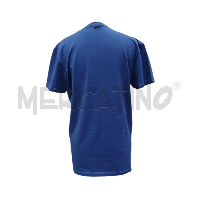 T SHIRT DONNA MOSCHINO UNDERWEAR BLU CUORICINO ROSSO | Mercatino dell'Usato Salerno fratte 2