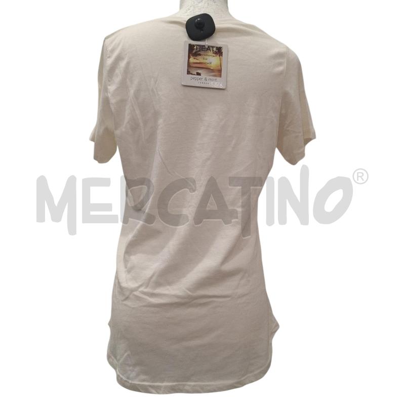 T SHIRT DONNA PEPPER & MINT COLOR CREMA ROCK CARTELLINATA | Mercatino dell'Usato Salerno fratte 2