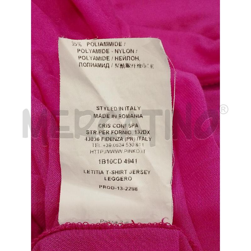 T SHIRT DONNA PINKO FUCSIA TG. XS | Mercatino dell'Usato Salerno fratte 5
