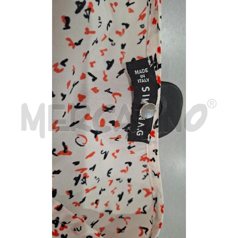 T SHIRT DONNA SIMONA G. BIANCA FANT ROSSA/NERA NODINO LATERALE | Mercatino dell'Usato Salerno fratte 3
