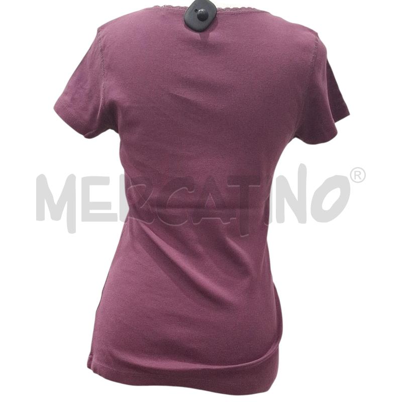 T SHIRT DONNA ZERO VIOLA SCOLLO A V | Mercatino dell'Usato Salerno fratte 2