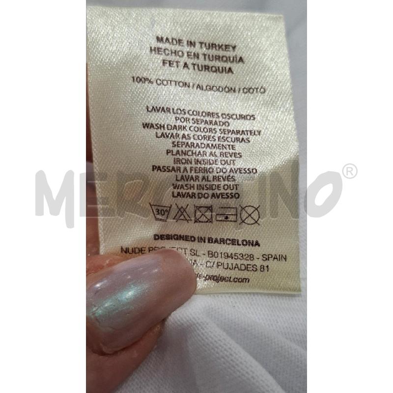 T SHIRT UNISEX NUDE PROJECT BIANCA DIS. CILIEGINA TG.S | Mercatino dell'Usato Salerno fratte 5