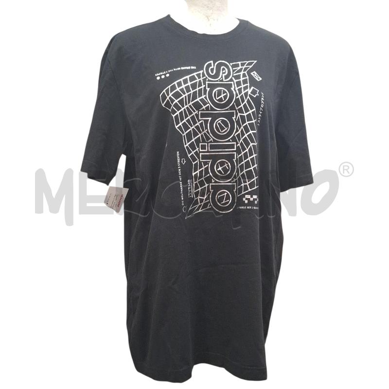 T SHIRT UOMO ADIDAS NERA STAMPA CROMATA | Mercatino dell'Usato Salerno fratte 1