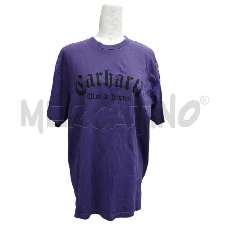 T SHIRT UOMO CARHARTT VIOLA LOGO  TG M | Mercatino dell'Usato Salerno fratte 1