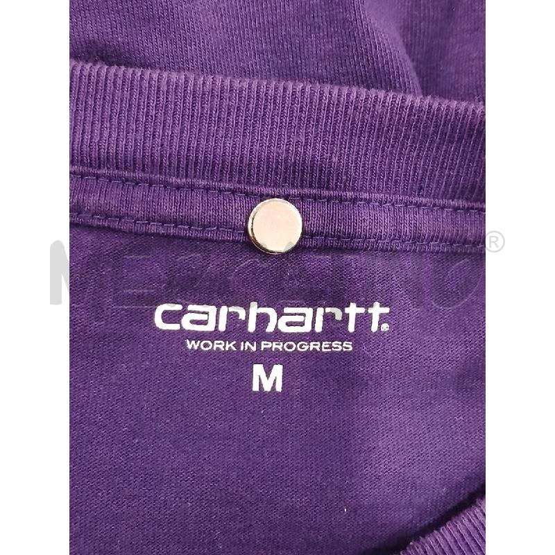 T SHIRT UOMO CARHARTT VIOLA LOGO  TG M | Mercatino dell'Usato Salerno fratte 3