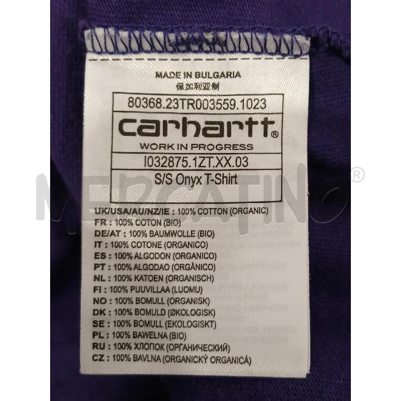 T SHIRT UOMO CARHARTT VIOLA LOGO  TG M | Mercatino dell'Usato Salerno fratte 4