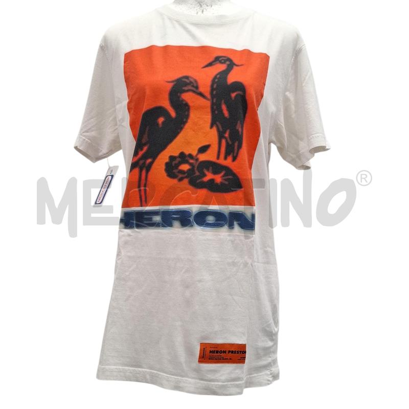 T SHIRT UOMO HERON PRESTON BIANCA FANT ARANCIO | Mercatino dell'Usato Salerno fratte 1
