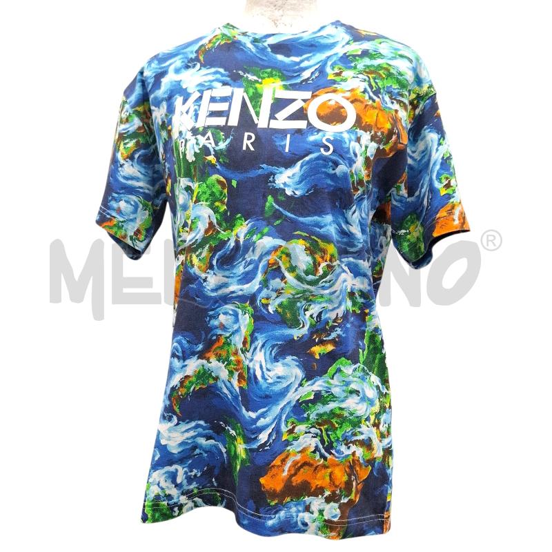 T SHIRT UOMO KENZO DIS. BLU VERDE RANCIO | Mercatino dell'Usato Salerno fratte 1