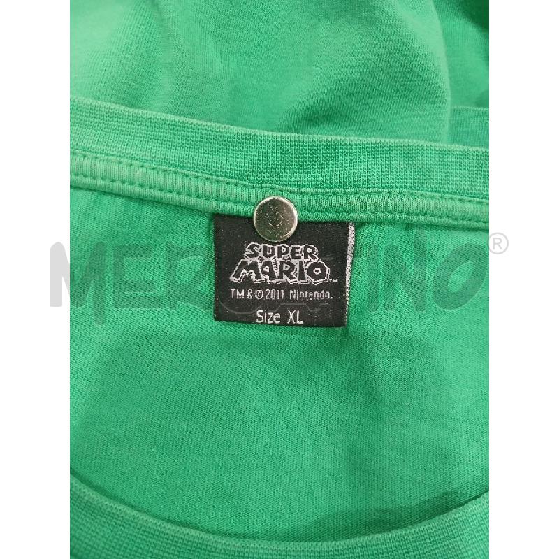 T SHIRT UOMO SUPER MARIO VERDE POWER UP | Mercatino dell'Usato Salerno fratte 3