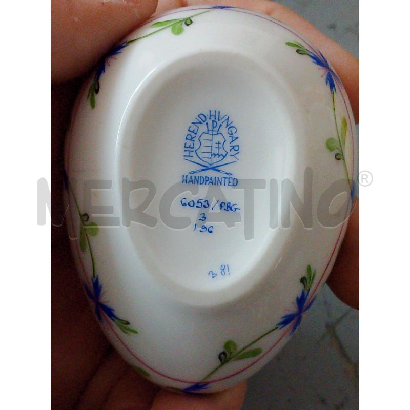 UOVO HEREND BIANCO FIORI BLU  | Mercatino dell'Usato Salerno fratte 3