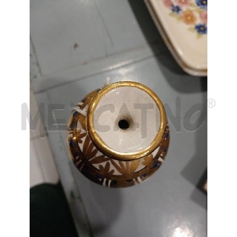 VASETTO DE MARINIS VIETRI DECORO GEOMETRICO DORATO | Mercatino dell'Usato Salerno fratte 4