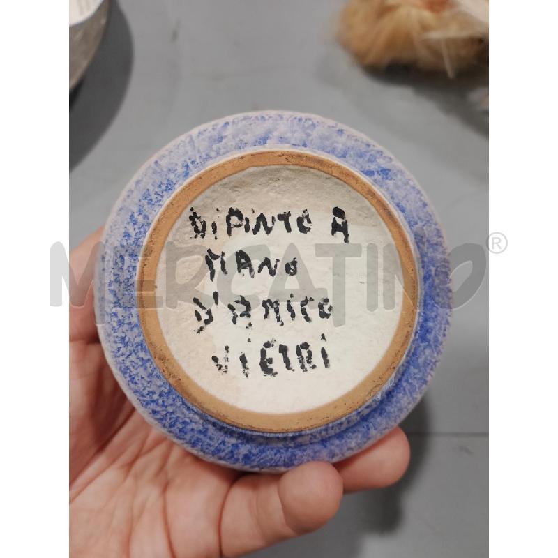 VASETTO D'AMICO CERAMICA VIETRESE BIANCO FIORI  | Mercatino dell'Usato Salerno fratte 3