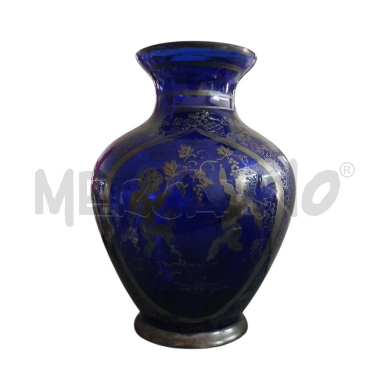 VASO ANTICO VENEZIANO BLU 30 CM  | Mercatino dell'Usato Salerno fratte 1