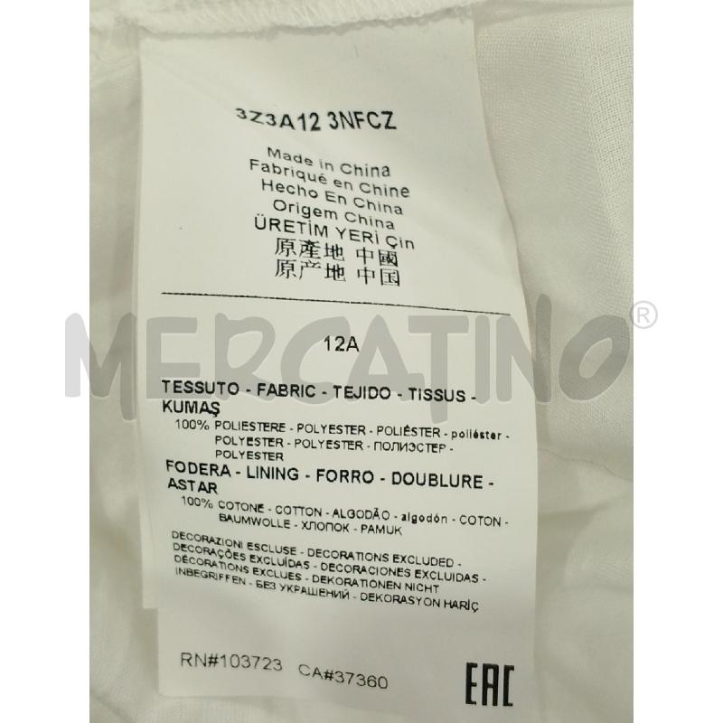 VESTITO BAMBINA ARMANI JUNIOR BIANCO | Mercatino dell'Usato Salerno fratte 4