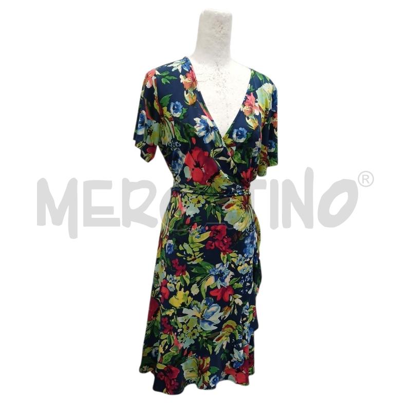 VESTITO CARLA FERRONI CAROL BLU FANT. FIORI | Mercatino dell'Usato Salerno fratte 1