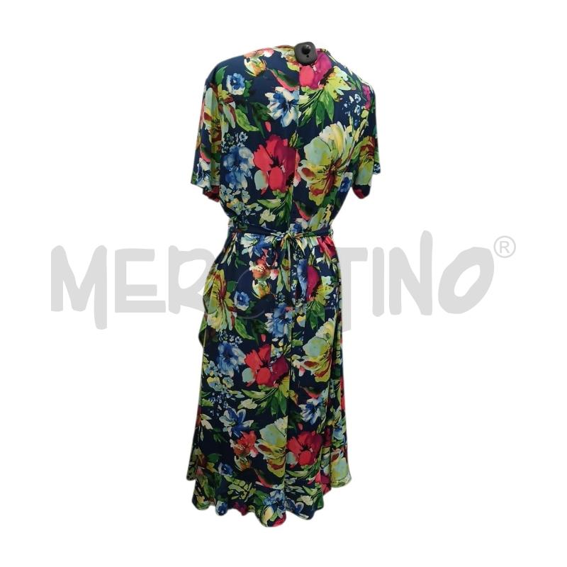 VESTITO CARLA FERRONI CAROL BLU FANT. FIORI | Mercatino dell'Usato Salerno fratte 2