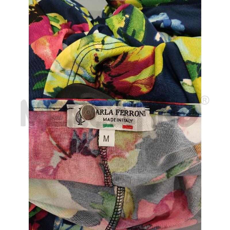 VESTITO CARLA FERRONI CAROL BLU FANT. FIORI | Mercatino dell'Usato Salerno fratte 3