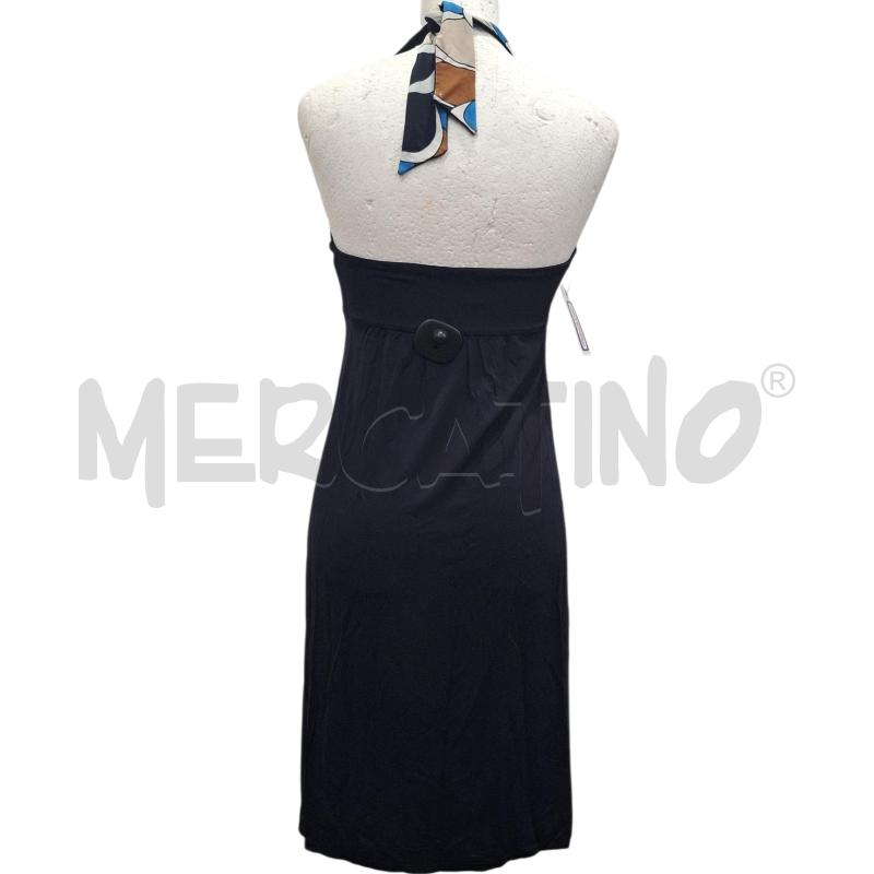 VESTITO DONNA 1 ONE BLU NAVY FANT BEIGE FIORI | Mercatino dell'Usato Salerno fratte 2