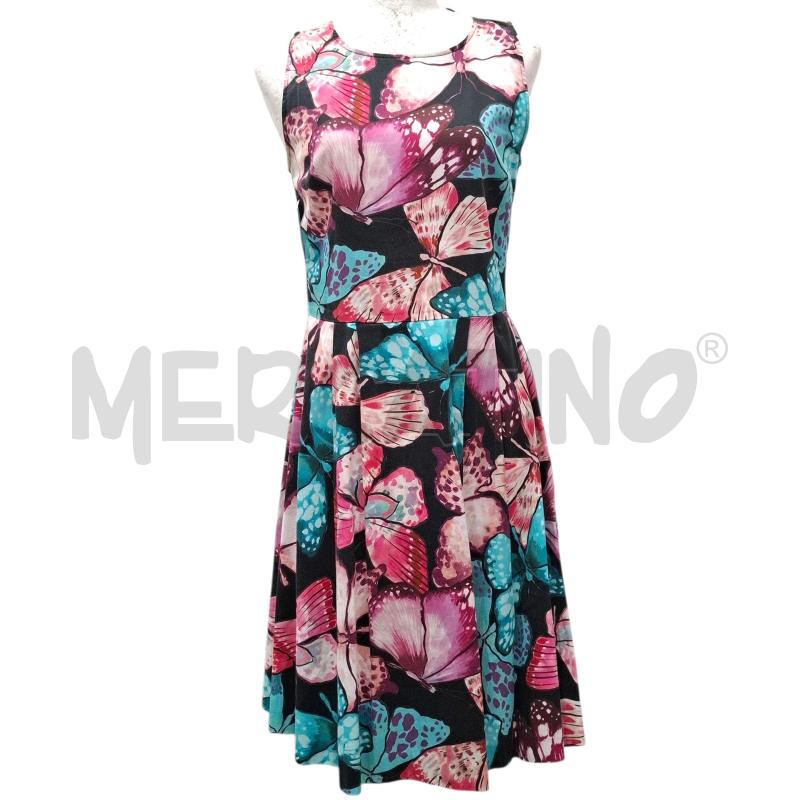 VESTITO DONNA ANNA RACHELE BASE NERA FANT FARFALLE COTONE | Mercatino dell'Usato Salerno fratte 1