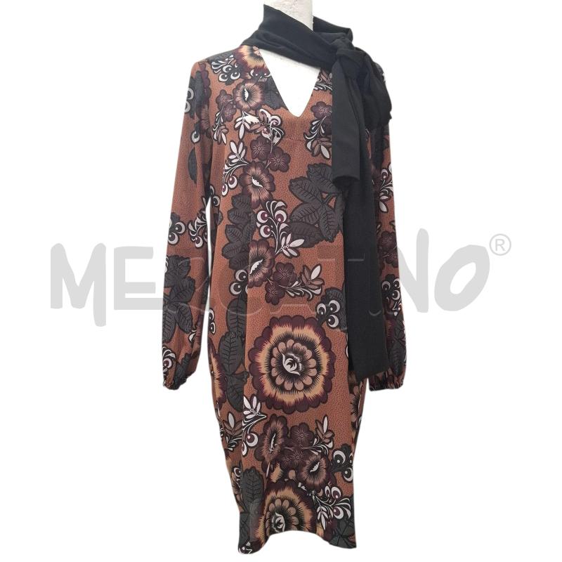 VESTITO DONNA ARTIGLI FANT MARRONE CHIARA CON FIORI | Mercatino dell'Usato Salerno fratte 1