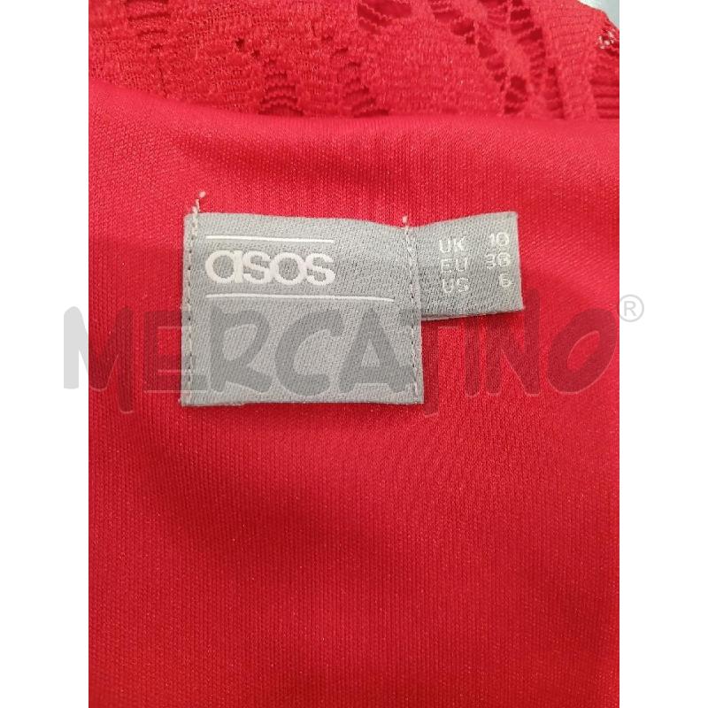 VESTITO DONNA ASOS ROSSO | Mercatino dell'Usato Salerno fratte 3
