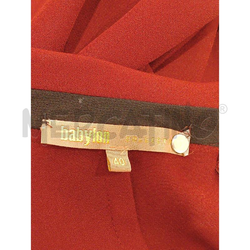 VESTITO DONNA BABYLON BORDEAU FIOCCO NERO | Mercatino dell'Usato Salerno fratte 3