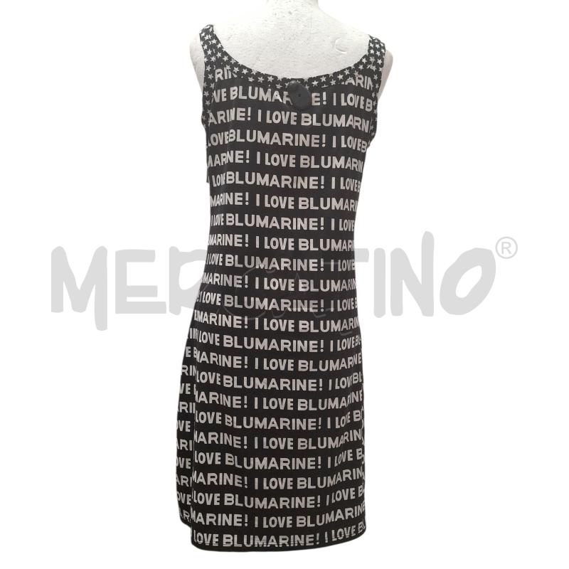 VESTITO DONNA BLUMARINE BASE NERA SCRITTE BIANCHE | Mercatino dell'Usato Salerno fratte 2