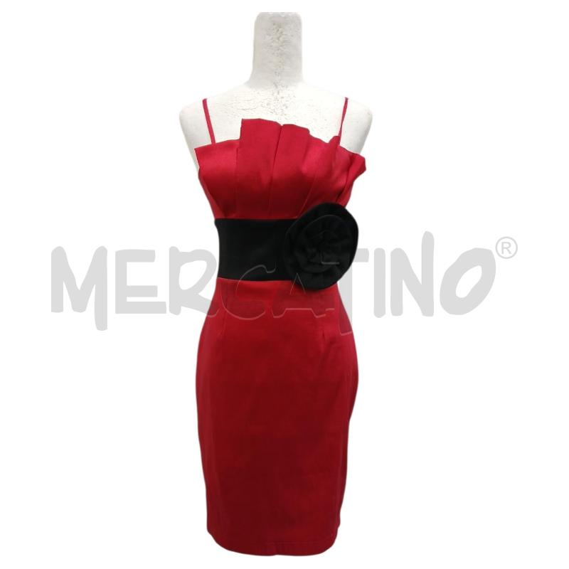 VESTITO DONNA BONPRIX ROSSO FASCI IN VITA NERA  | Mercatino dell'Usato Salerno fratte 1