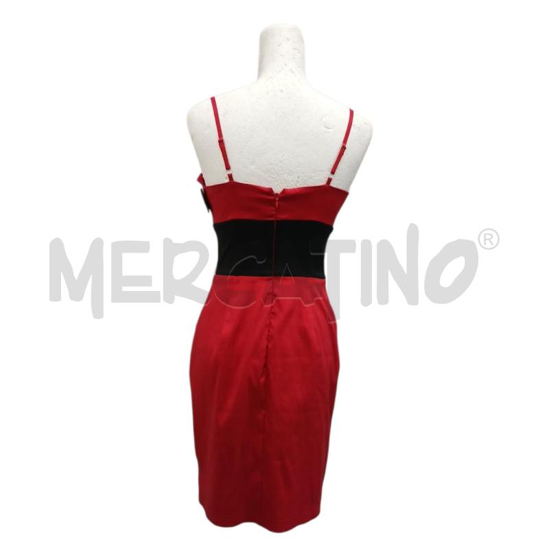 VESTITO DONNA BONPRIX ROSSO FASCI IN VITA NERA  | Mercatino dell'Usato Salerno fratte 2