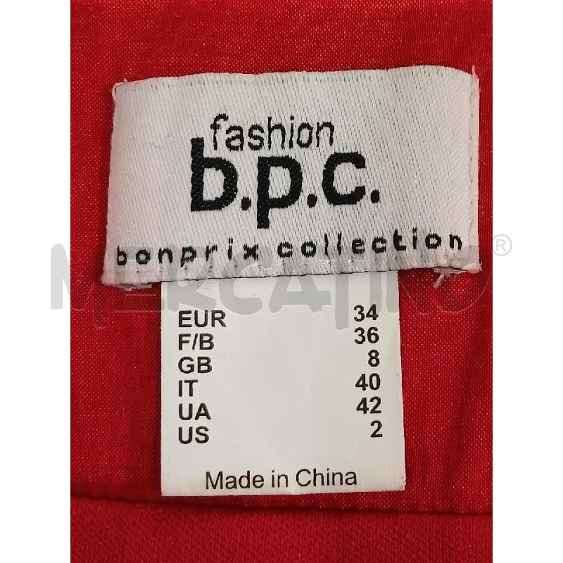 VESTITO DONNA BONPRIX ROSSO FASCI IN VITA NERA  | Mercatino dell'Usato Salerno fratte 3