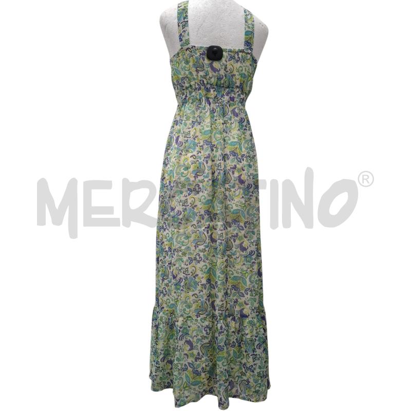 VESTITO DONNA CACHE CACHE BEIGE FANT FIORI LILLA CELESTI | Mercatino dell'Usato Salerno fratte 2