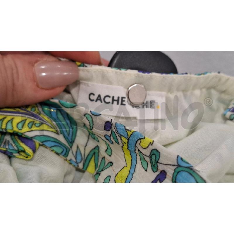 VESTITO DONNA CACHE CACHE BEIGE FANT FIORI LILLA CELESTI | Mercatino dell'Usato Salerno fratte 3