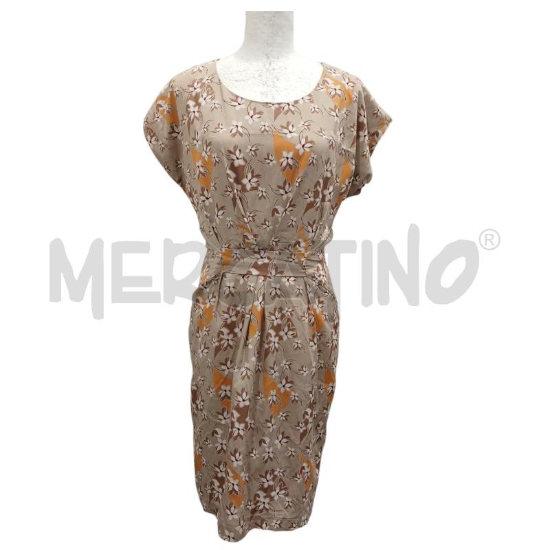 VESTITO DONNA CAMOMILLA BEIGE FIORI ARANCIO BIANCO | Mercatino dell'Usato Salerno fratte 1
