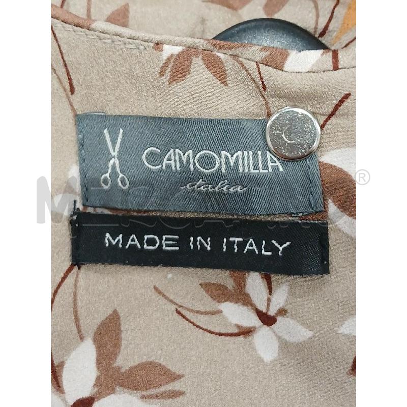 VESTITO DONNA CAMOMILLA BEIGE FIORI ARANCIO BIANCO | Mercatino dell'Usato Salerno fratte 3