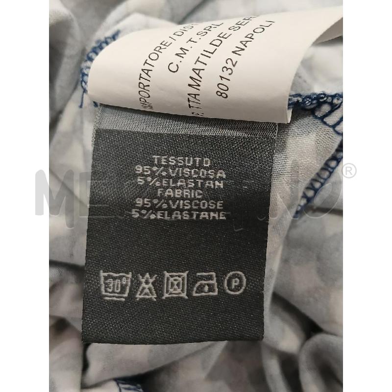 VESTITO DONNA CAMOMILLA FANTASIA GEOM. ORNAMENTALE BLU TURCHESE BIANCO | Mercatino dell'Usato Salerno fratte 4