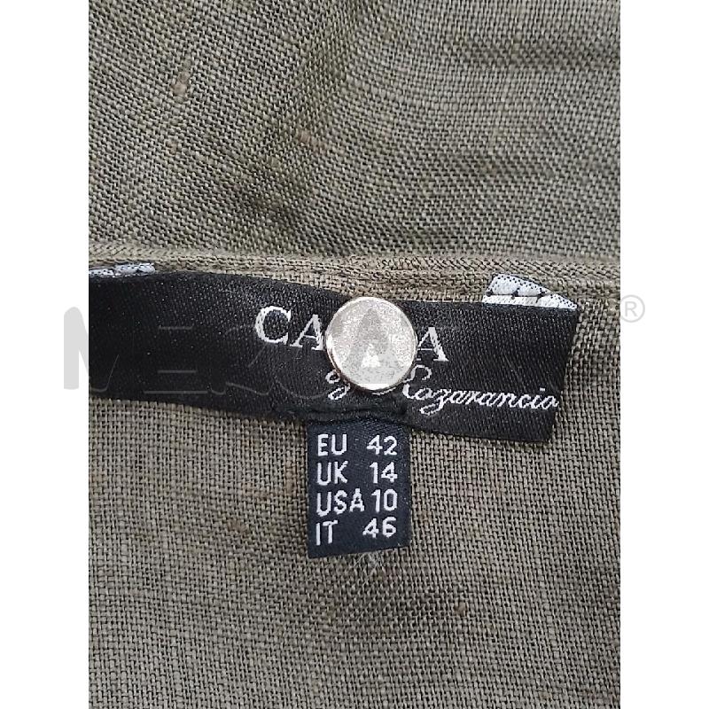 VESTITO DONNA CARLA BY ROZARANCIO VERDE IN LINO | Mercatino dell'Usato Salerno fratte 3