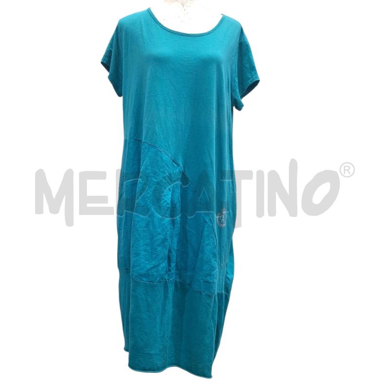 VESTITO DONNA CORTE DEGLI ARANCI TURCHESE TG.U | Mercatino dell'Usato Salerno fratte 1