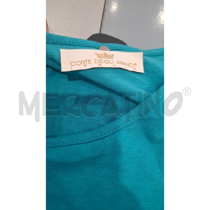 VESTITO DONNA CORTE DEGLI ARANCI TURCHESE TG.U | Mercatino dell'Usato Salerno fratte 3