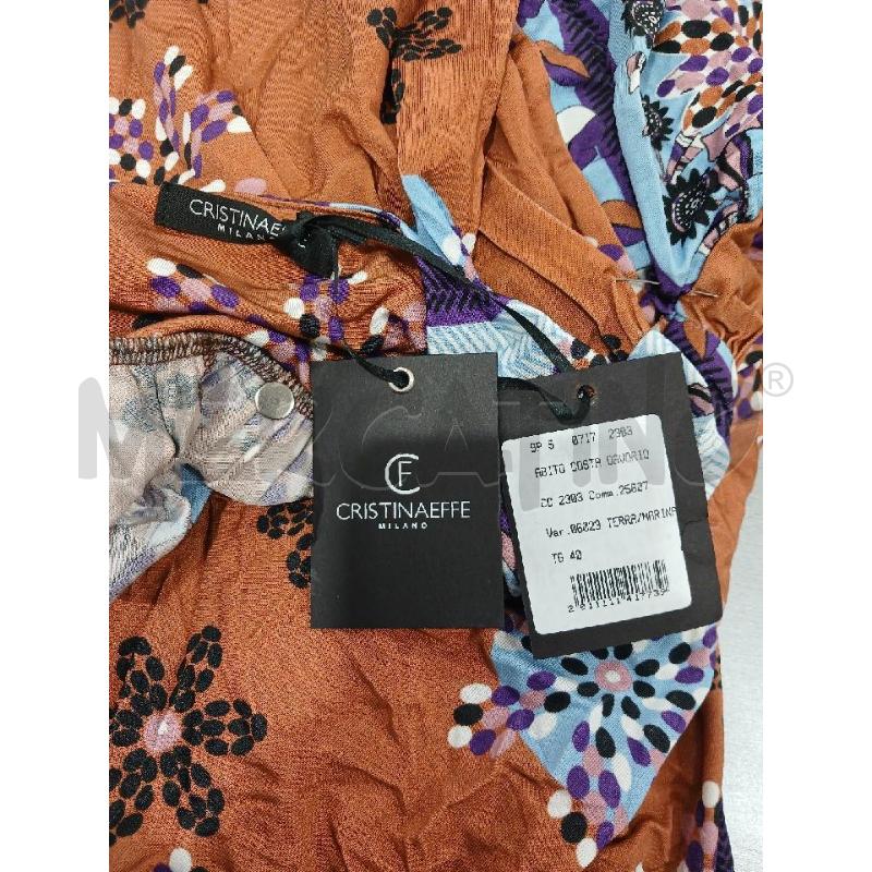 VESTITO DONNA CRISTINA EFFE FANT MARRONE VIOLA AZZURRA NUOVO CARTELLINATO | Mercatino dell'Usato Salerno fratte 3