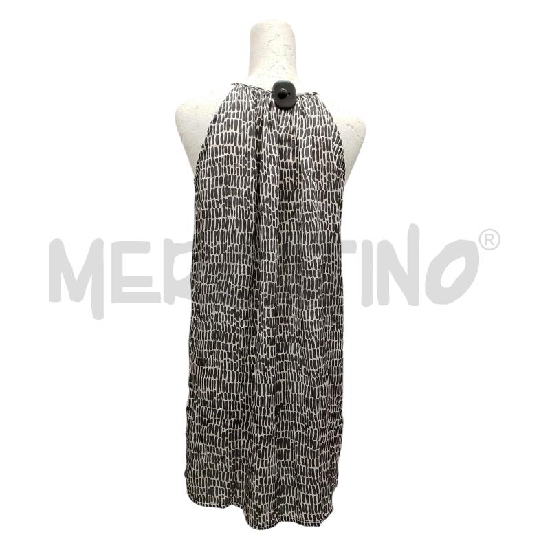 VESTITO DONNA DELFINA 100% SETA TG M BIANCO NERO | Mercatino dell'Usato Salerno fratte 2