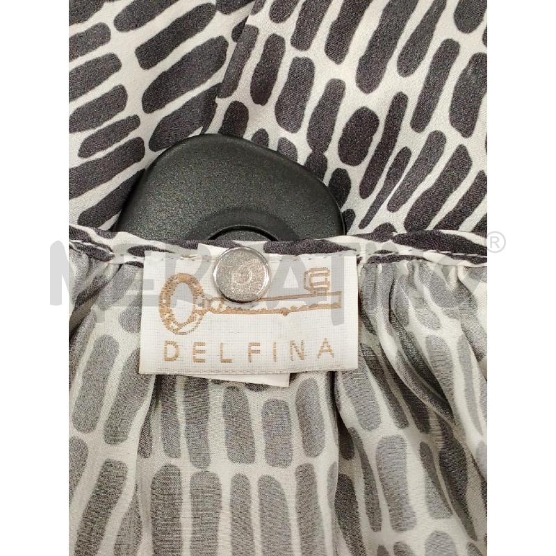 VESTITO DONNA DELFINA 100% SETA TG M BIANCO NERO | Mercatino dell'Usato Salerno fratte 3