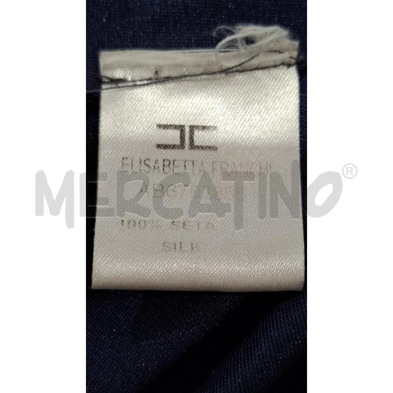 VESTITO DONNA ELISABETTA FRANCHI BASE GRIGIA NTR. FANT. FIORI BEIGE BLU ROSSI 100X100 SETA | Mercatino dell'Usato Salerno fratte 4